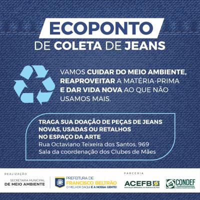 ECOPONTO DE COLETA DE JEANS