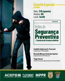 AÇÕES DE SEGURANÇA PREVENTIVA NO COMÉRCIO DE FRANCISCO BELTRÃO